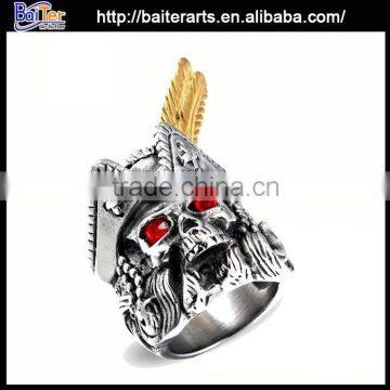 Wholesale titanium 316L stainless steel skull wedding rings