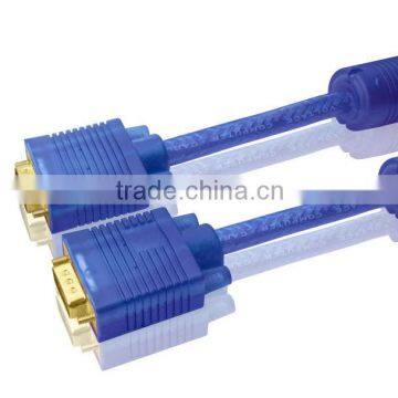 20M VGA Transparent Blue male to male cable