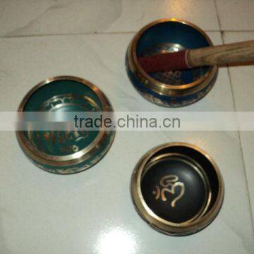 brass tibetan singing bowls new coloured