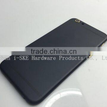 China wholesale matte black with gold logo for iphone 6 plus housing