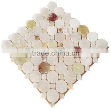 Round Green Onyx Mosaic Tile