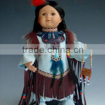 12'' Indian girl beautiful porcelain doll