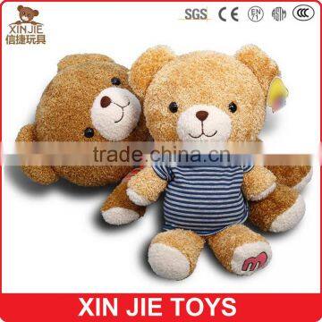 custom brown teddy bear plush toy with t-shirt