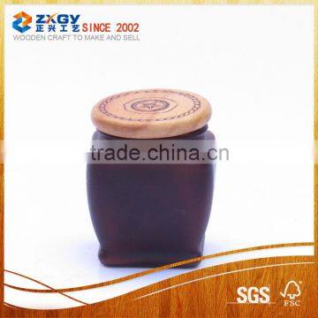 Glass Jar Wooden Lid