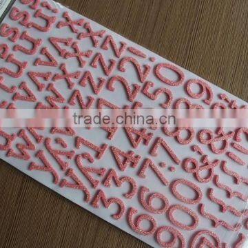 Glitter Finished Letters Chipboard Sticker