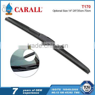 14"-28' U-hook car cleaning wiper blade with three part ABS spoiler in advataged price