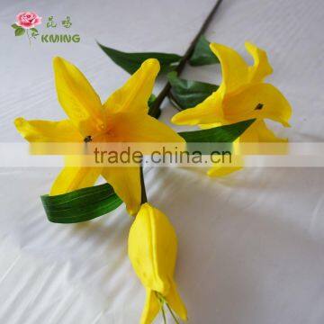 Artificial Foam Flower Lily Tree Made From Artificial Flower Mold Three Heads photo-6
