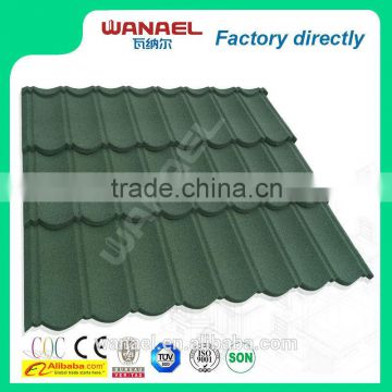 8 waves classical tile stone coated steel roofing prices