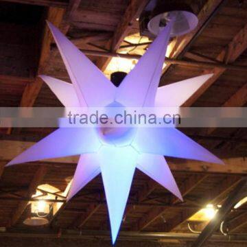 led inflatable star decoration,white decoration led light inflatable stars,inflatable led star