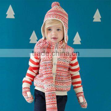 DB1176 dave bella 2014 winter girls sweater infant clothes children cardigan kids sweater clothes baby outwear girl cardigan