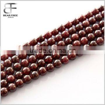 Gorgeous Natural Red Garnet Gemstone Round Faceted Loose Beads Strand for Jewelry Making