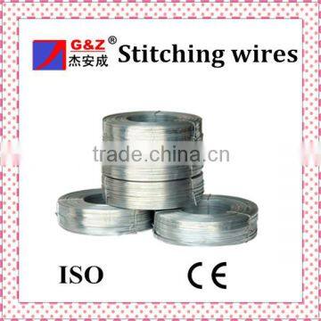 Mild steel galvanized flat corrugated paperboard box stitching wire