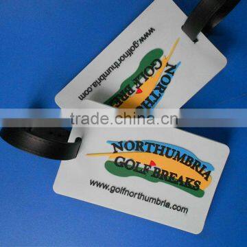plastic luggage tag for suitcase/ golf bag tag with personalized logo