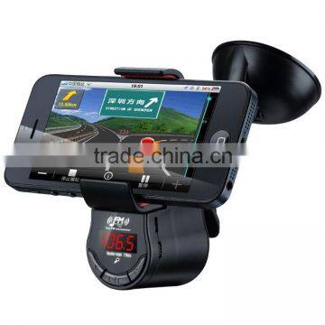 Car phone holder handsfree with FM transmitter and speaker for IPHONE IPAD