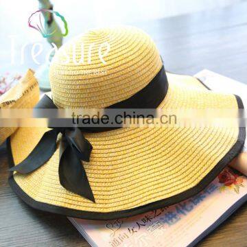 Wholesale hot selling summer beach big brim fashion straw hat custom straw hat new design hat