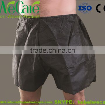 Disposable Non woven man black boxer shorts