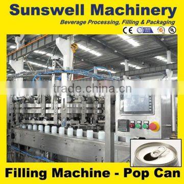 Automatic Carbonated Beverage Pop can/Aluminum can/PET Can Filling Machinery/line