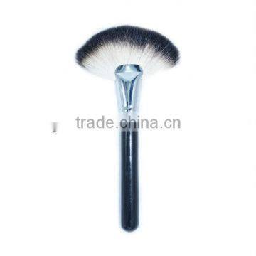 natural goat hair make up fan brush/private logo cosmetic brushes