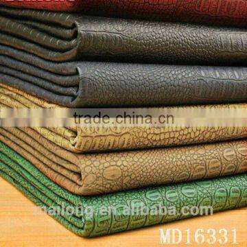 crocodile skin pu leather for man shoes