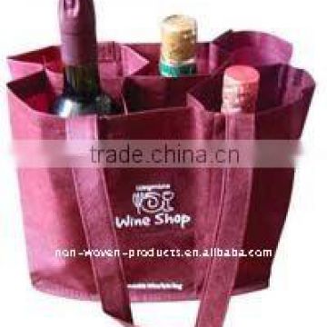 2012 6 bottle eco-friendly pp non-woven wine bag