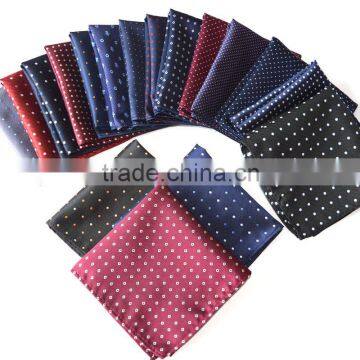 Hand Rolled White Dot Mens Business Poly Hanky