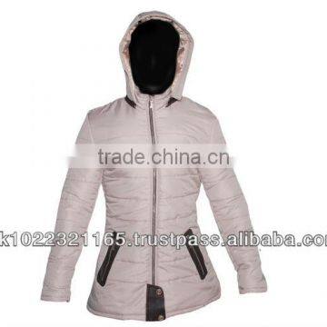 LADIES FABRIC JACKETS WITH HOOD