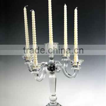 Clear crystal candleholder for table decorations in chinese market