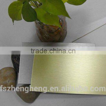 Gold/ Silver Wire Drawing Aluminum Composite Panel