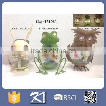 metal frog garden solar light animal