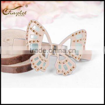 new design butterfly of rhinestone hair barrette hair clip