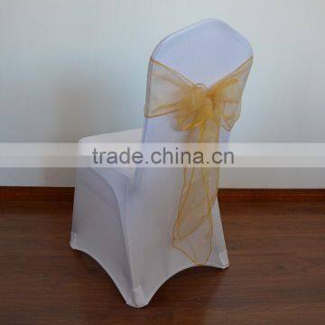 Cheap gold organza chair sashes for weddings