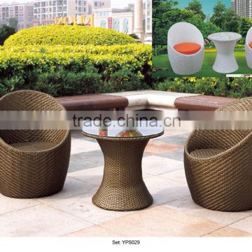 outdoor aluminum furniture leisure comfortable plastic rattan wicker garden set YPS029