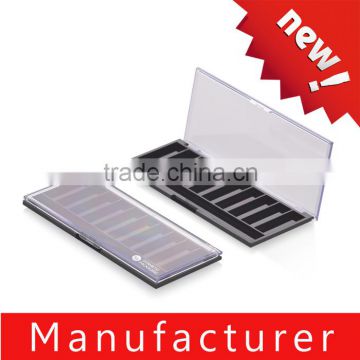 Wholesale cheap price 10 color clear rectangle eye shaodw box