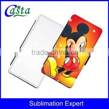 Customized Blank Sublimation PU Mobile phone holster Left and right open Blank Sublimation cell phone holster for Huawei P8 Lite