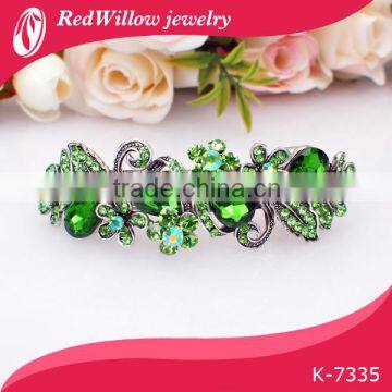 2016 New popular crystal flower hair barrettes for ladies