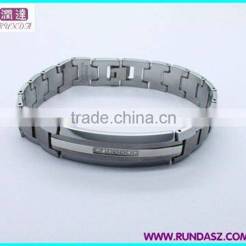 factory supply high quality tungsten unique mens bracelets with CNC crystal