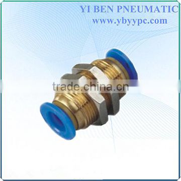 Union brass Straight Pneumatic bulkhead fitting stainless