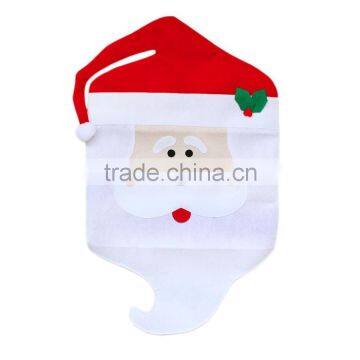 New style 100% cotton Santa Claus pattern Christmas promotion wholesale quality red chair cover