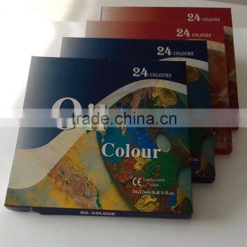 24 colors oil paint color drawing set