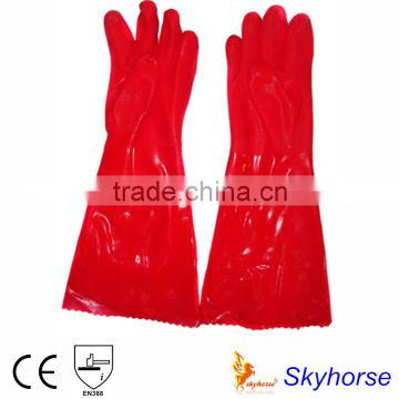 Cotton Interlock PVC Coated gloves household cleaning