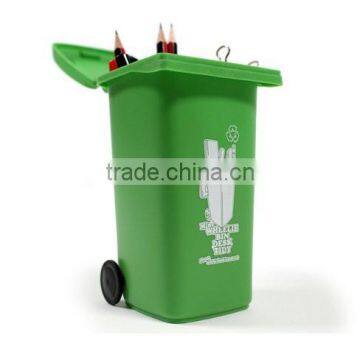 Promotion Gift Plastic Wheelie Bin Desk Tidy Plastic Mini Desktop Wheelie Bin Quality Choice photo-2