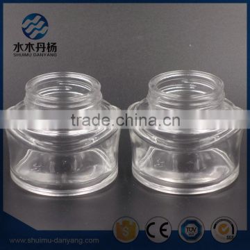 New design 60ml clear cosmetic glass jar