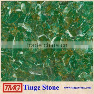 Elegant Luxury Green Quartz Stone Slab For Building Design