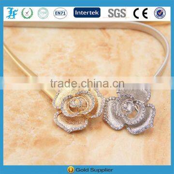 thin gold and silver fashionable leather belt wholesale cheap