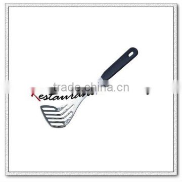 U077 Stainless Steel Slotted Potato Turner With Plastic Handle