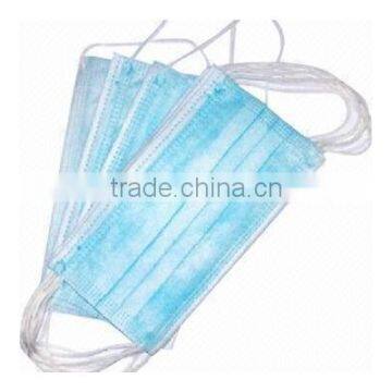 Non-woven disposable face mask with earloop,headloop and tie on for medical use