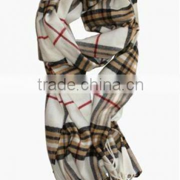 Classic Cashmere Feel Winter Scarf in Rich Plaids