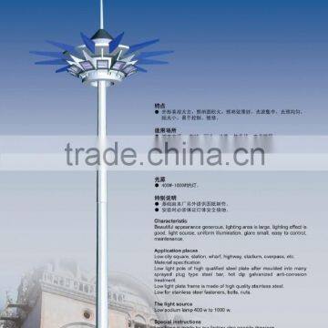 SH1018 China supplier product Q235/245 Steel galvanized 15~35m high mast flood lighting price with auto lifting system