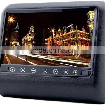 9" car active headrest monitor dvd player