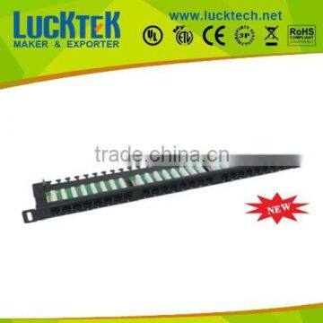 19" 0.5U 24 ports krone&110 dual IDC UTP CAT6A patch panel